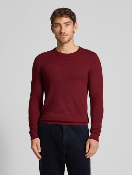 MCNEAL Gebreide pullover van wolmix met kasjmiermix Bordeaux gemêleerd - 4