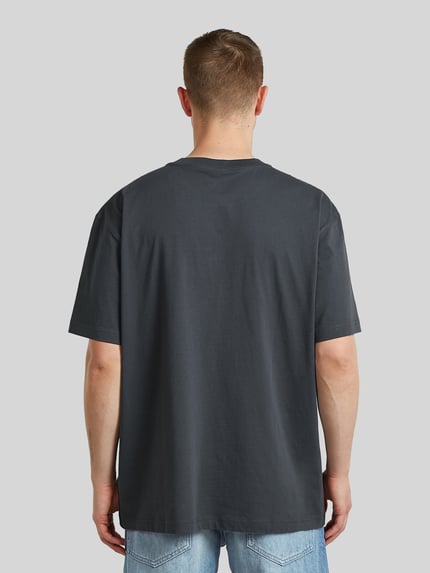 G-Star RAW T-shirt z centralnym nadrukiem z logo Ciemnoniebieski 5