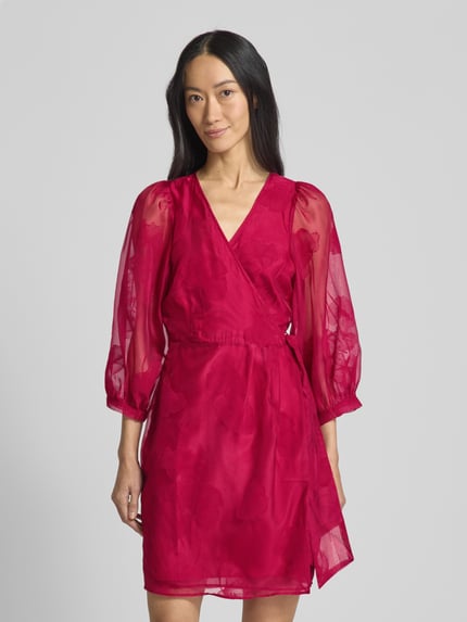 mbyM Wickelkleid mit 3/4-Arm Modell 'Dovie' Bordeaux 4