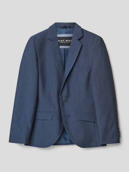 G.O.L. Marynarka na 2 guziki o kroju slim fit z dodatkiem wiskozy Niebieski 1