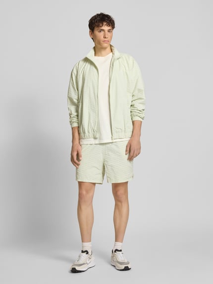BLKVIS Regular Fit Shorts mit Label-Stitching Hellgruen 1