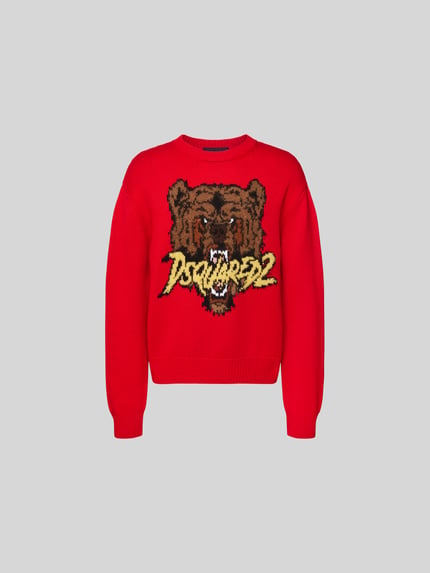 Dsquared2 Pullover met labelstitching Rood - 2