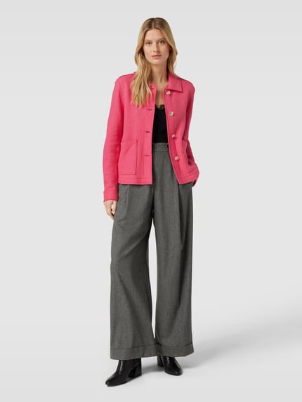 Christian Berg Woman Bluse mit Umlegekragen Fuchsia 1