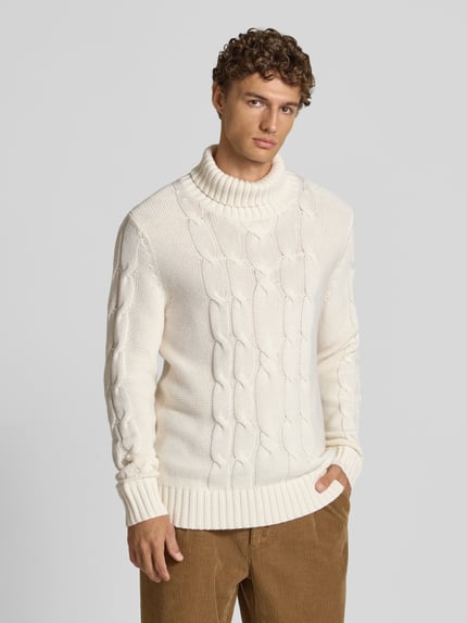 FTC Cashmere Strickpullover aus Baumwoll-Kaschmir-Mix Offwhite 4