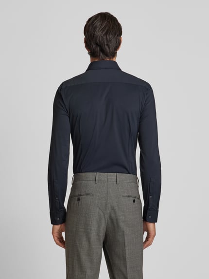 Jake*s Super Slim Fit Business-Hemd mit Kentkragen Black 5