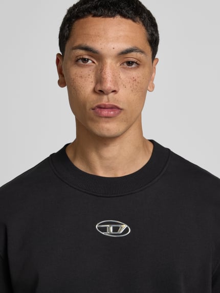 Diesel T-Shirt mit Label-Detail Black 3
