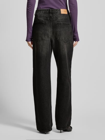 REVIEW Mid Waist Baggy Fit Jeans aus reiner Baumwolle Black 5