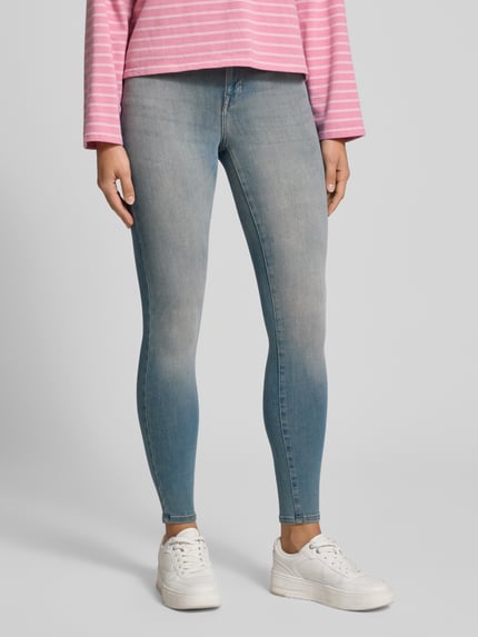 ONLY Skinny Fit Jeans aus Baumwoll-Mix Modell 'POWER' Hellblau 4