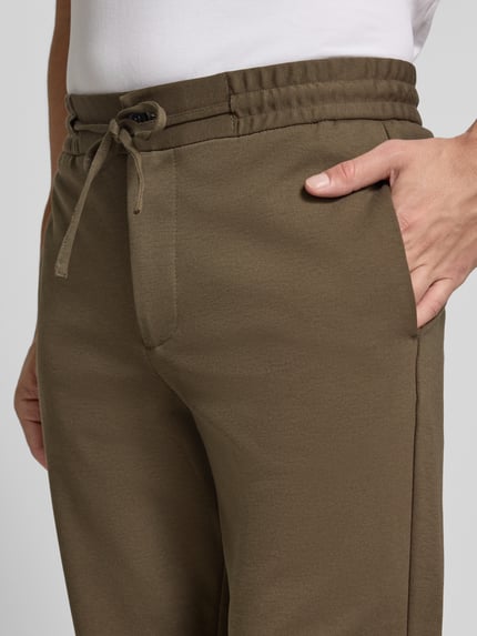 Lindbergh Stoffhose mit elastischem Bund Oliv 3