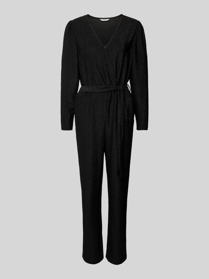 b.young Jumpsuit mit Effektgarn Modell 'TACHA' Black 2
