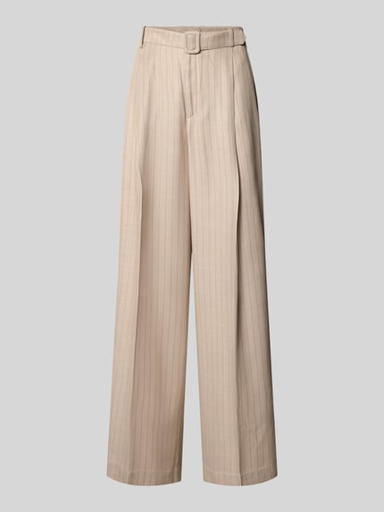 Spodnie materiałowe z szeroką nogawką i paskiem model ‘ISSA INAH’ Shop The Look MANNEQUINE