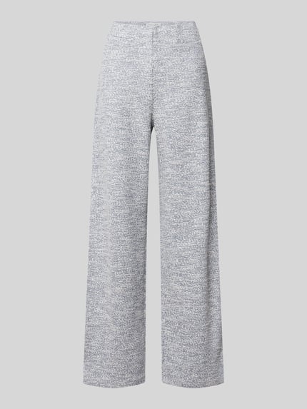 Christian Berg Woman Hose in Bouclé-Optik mit elastischem Bund Hellgrau 2