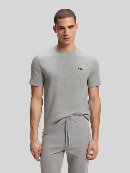 BOSS Regular Fit T-Shirt aus Baumwoll-Mix Mittelgrau 4