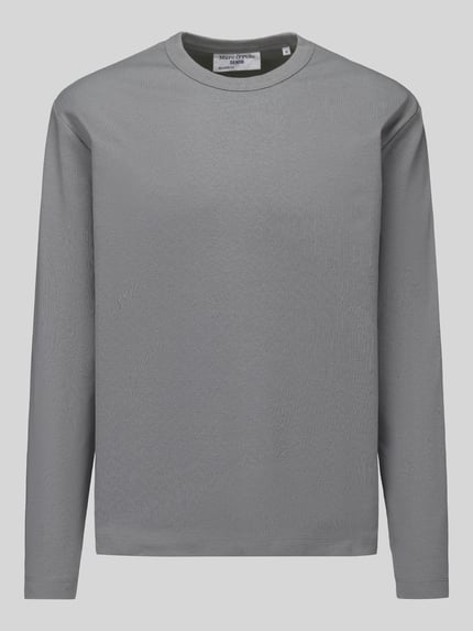 Marc O'Polo DENIM Langarmshirt mit geripptem Rundhalsausschnitt Mittelgrau 2