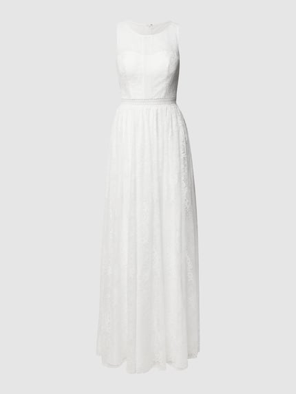 unique Brautkleid mit floraler Spitze Offwhite 2