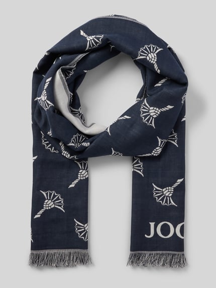 JOOP! COLLECTION Schal aus Modal-Mix mit Woll-Anteil Modell 'FERIS' Marine 1