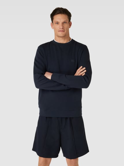 BOSS Orange Sweatshirt mit Label-Detail Modell 'Westart' Marine 4