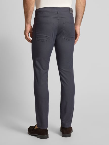 BOSS Slim fit stoffen broek van katoenmix, model 'DELAWARE' Marineblauw - 5