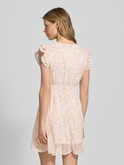 ONLY Getailleerd chiffon jurk met abstract motief, model 'ASTA LIFE' Rosé - 5