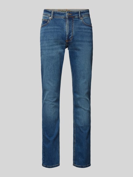 Christian Berg Men regular fit jeans met merkdetail Donkerblauw gemêleerd - 2