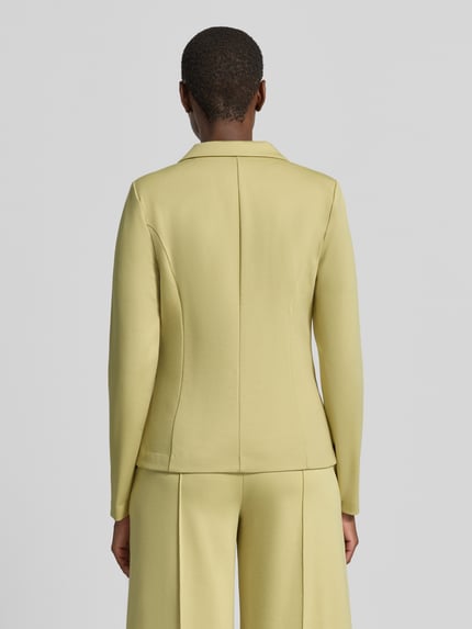 ICHI Slim fit blazer met paspelzakken model 'KATE' Rietgroen - 5
