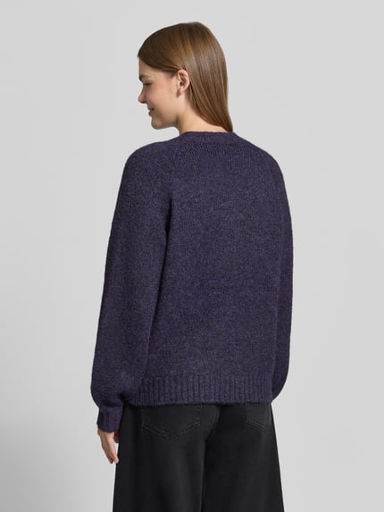 FREE/QUENT Strickjacke mit Rundhalsausschnitt Modell 'Luisa' Lila 5