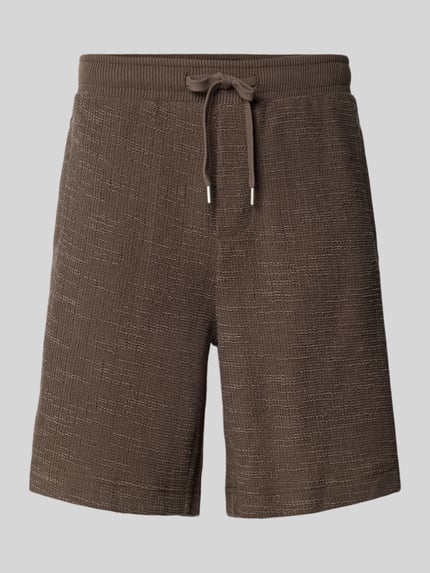 Marc O'Polo Szorty dresowe o kroju relaxed fit z mieszanki bawełny Ciemnobrązowy 2