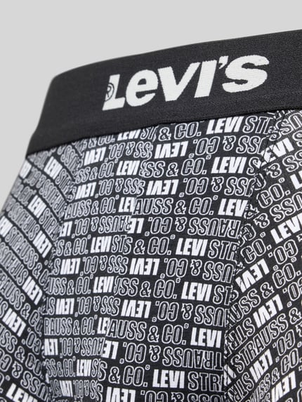 Produktfoto, Pants mit Logo-Print von Levi's®, kolor: jednokolorowy, nadruk z motywem, aplikacja: nadruk z logo, kształt: kwadratowy, teksturowany materiał