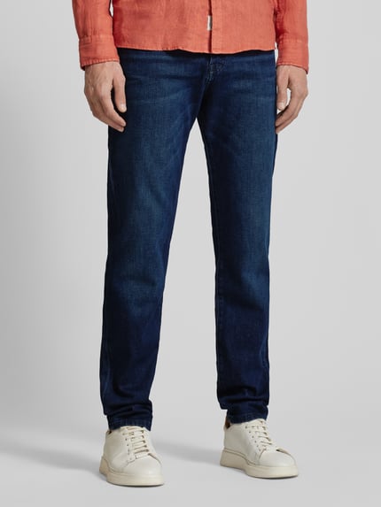 BOSS Orange Regular Fit Jeans im 5-Pocket-Design Modell "Re.Maine" Dunkelblau 4