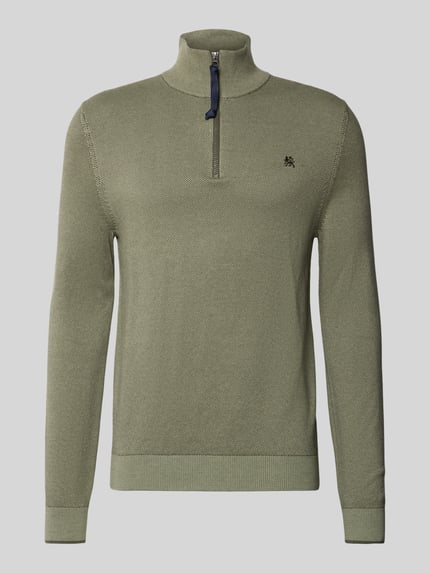 LERROS Strickpullover mit Troyer-Kragen Oliv 2