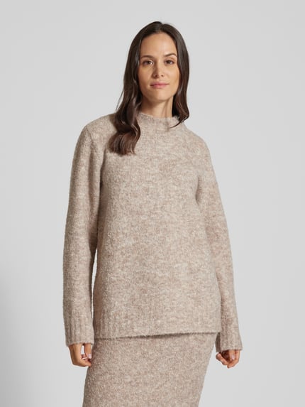 Moves Strickpullover mit Woll-Anteil Modell 'Bestina' Beige 4