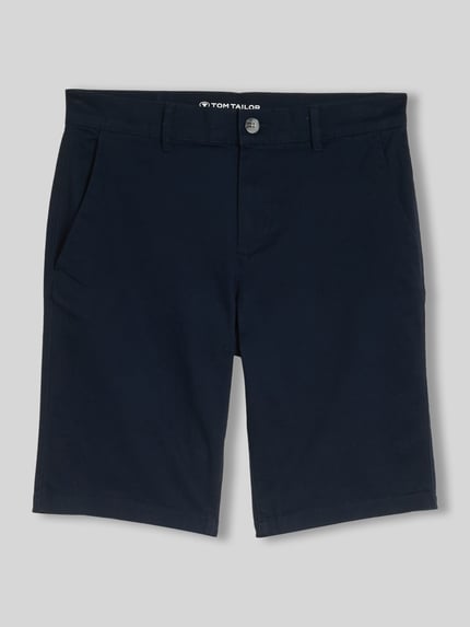 Tom Tailor Szorty chino o kroju slim fit z czystej bawełny Granatowy 2