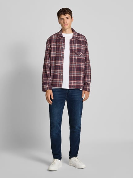 Marc O'Polo DENIM Tapered Fit Jeans aus Baumwoll-Mix Modell 'ARIC' Dunkelblau 1