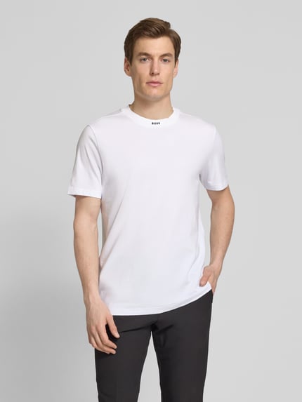 BOSS Green T-Shirt mit Label-Print Weiss 4