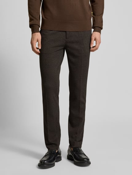Scotch & Soda Stoffen broek met achterzakken Donkerbruin - 4