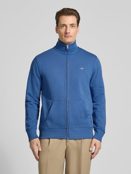 GANT Regular Fit Sweatjacke mit Stehkragen Modell 'Gield' Royal 4