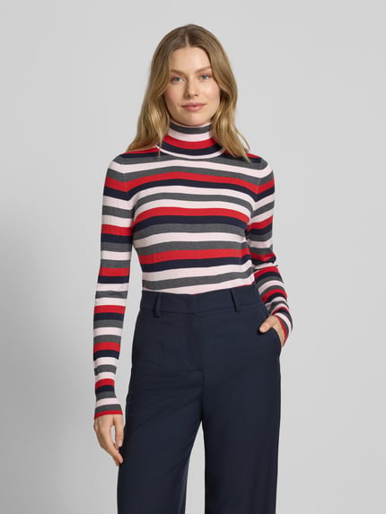 Christian Berg Woman Regular Fit Rollkragenpullover aus Viskose-Mix Rot 4