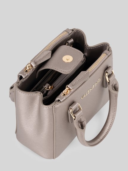 Valentino Bags Umhängetasche mit Logo-Detail Modell 'ZERO' Metallic Rosa 2