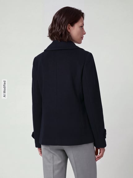 Gil Bret Regular Fit Kurzmantel aus Woll-Kaschmir-Mix  Marine 5