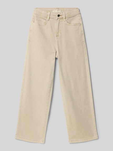 s.Oliver RED LABEL Slim fit wijdte broek van Katoenmix Model 'BAGGY' Beige - 1