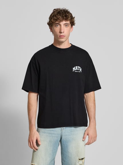 REVIEW X MATW T-shirt o kroju oversized z nadrukiem z logo Czarny 4