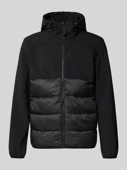 Produktfoto, Regular Fit Steppjacke mit wasserabweisender Funktion von Tom Tailor Denim in Schwarz, unifarben, Material-Mix, label stitching