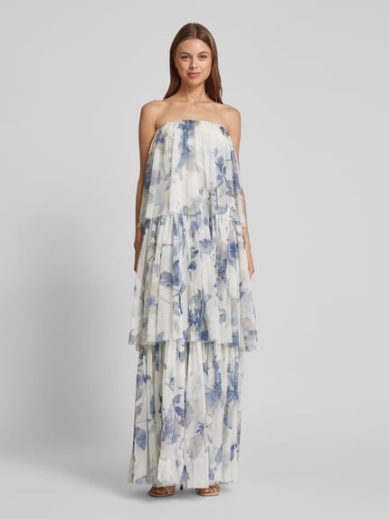 Lace & Beads Abendkleid im Stufen-Look Weiss 4