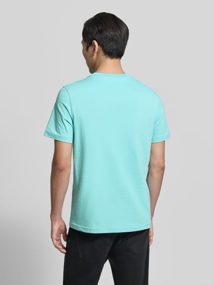 Tommy Hilfiger regular fit T-shirt van puur katoen Turquoise - 5