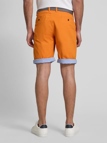 MCNEAL Szorty o kroju slim fit z paskiem Pomarańczowy 5