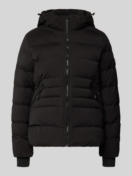 Cars Jeans Kurtka w stylu puffer z kieszeniami zapinanymi na zamek błyskawiczny model 'MONYA' Czarny 2
