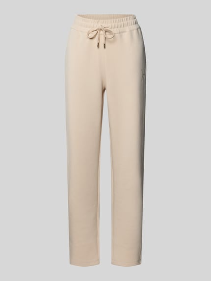 Produktfoto, Sweatpants met elastische band Model 'Twinka' van JOOP!, materiaalmix met modal, regular fit, labelstitching, tunnelkoord, beige.