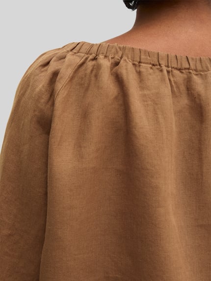 Marc O'Polo Regular Fit Bluse aus reinem Leinen mit Carmen-Ausschnitt Hazel 3