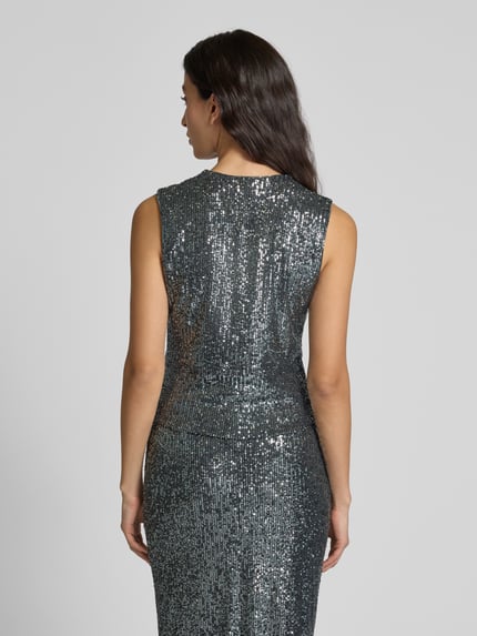 V by Vera Mont Top mit Paillettenbesatz Anthrazit 5
