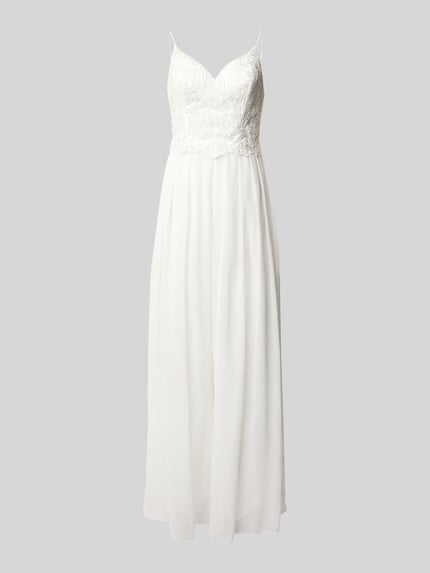 Laona Jumpsuit mit Spitzenbesatz Offwhite 2
